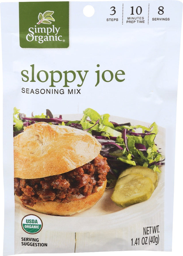 Simply Organic: Sloppy Joe Seasoning Mix, 1.41 Oz