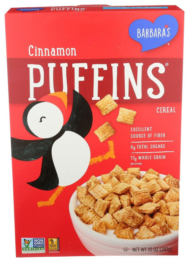 Barbaras: Cinnamon Puffins Cereal, 10 Oz - RubertOrganics