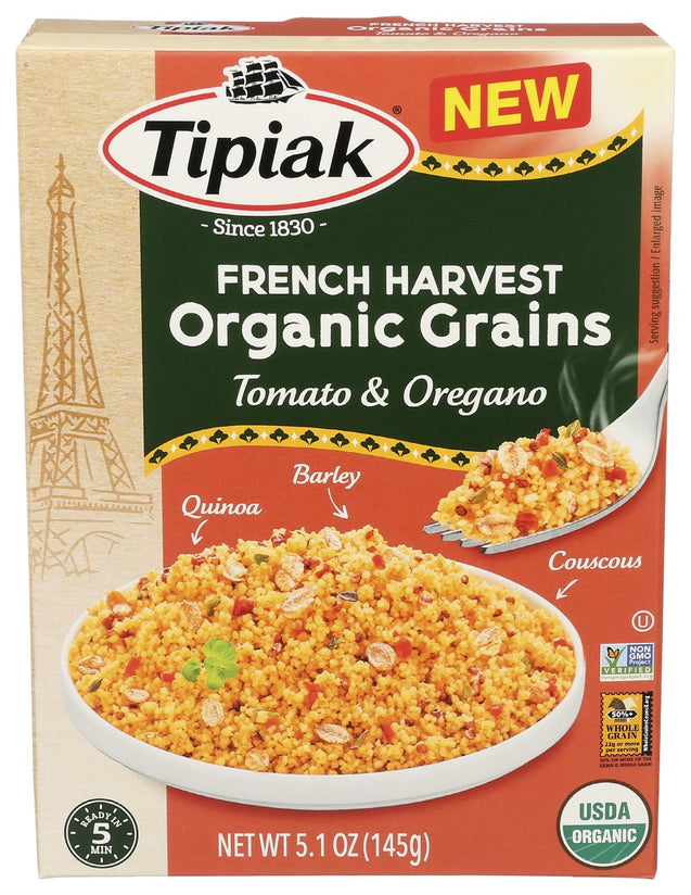 Tipiak: French Harvest Organic Grains Tomato Oregano, 5.1 Oz