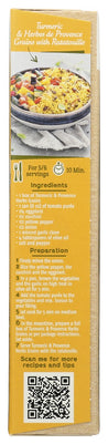 Tipiak: French Harvest Organic Grains Turmeric Herbes De Provence, 5.1 Oz