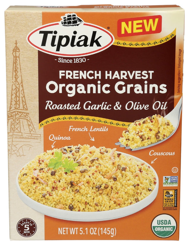 Tipiak: French Harvest Organic Grains Roasted Garlic Olive Oil, 5.1 Oz