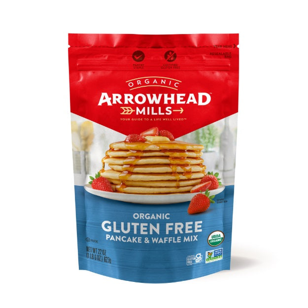 Arrowhead Mills: Organic Gluten Free Pancake Waffle Mix, 22 Oz