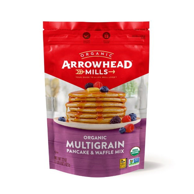 Arrowhead Mills: Organic Multigrain Pancake Waffle Mix, 22 Oz