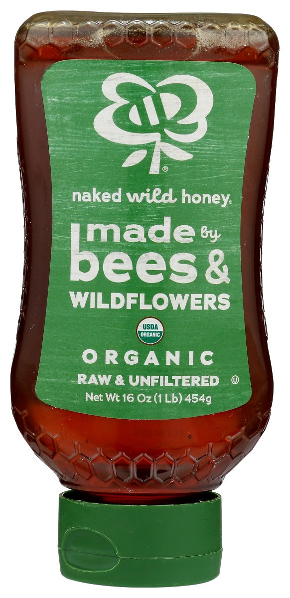 Naked Wild Honey: Organic Raw Unfiltered Honey, 16 Oz