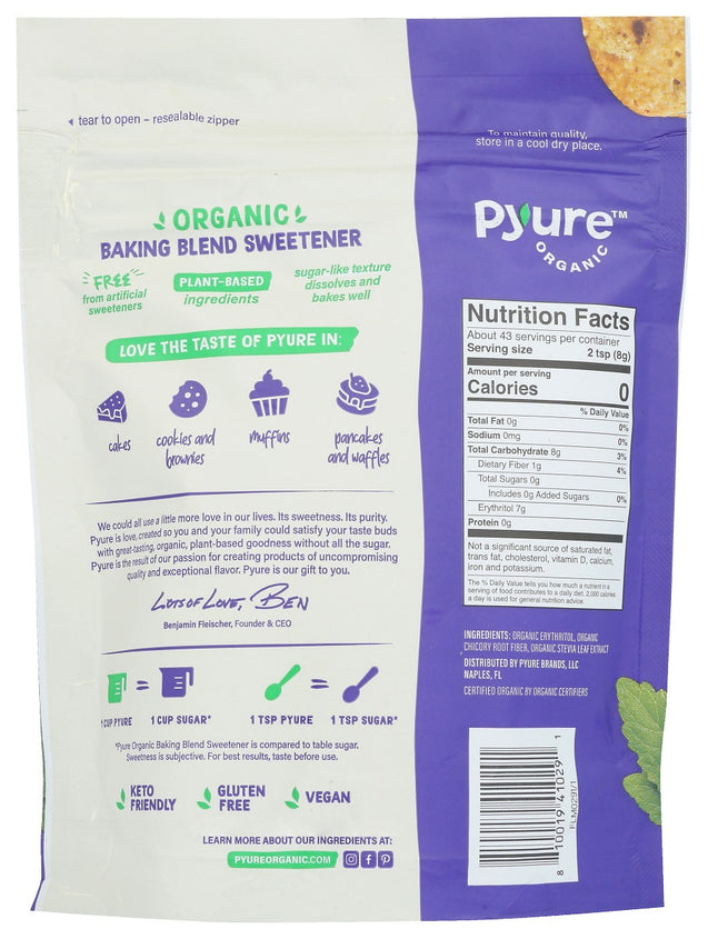 Pyure: Organic Baking Blend Sweetener, 12 Oz