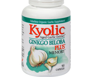 Kyolic Aged Garlic Extract Ginkgo Biloba Plus Memory - 200 Mg - 90 Capsules - RubertOrganics