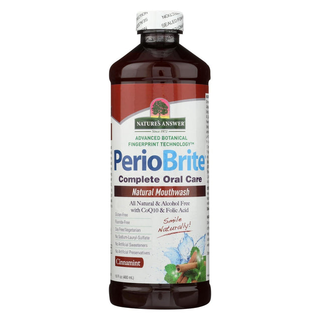 Nature's Answer Periowash Mouthwash Alcohol-free Cinna Mint - 16 Fl Oz - RubertOrganics