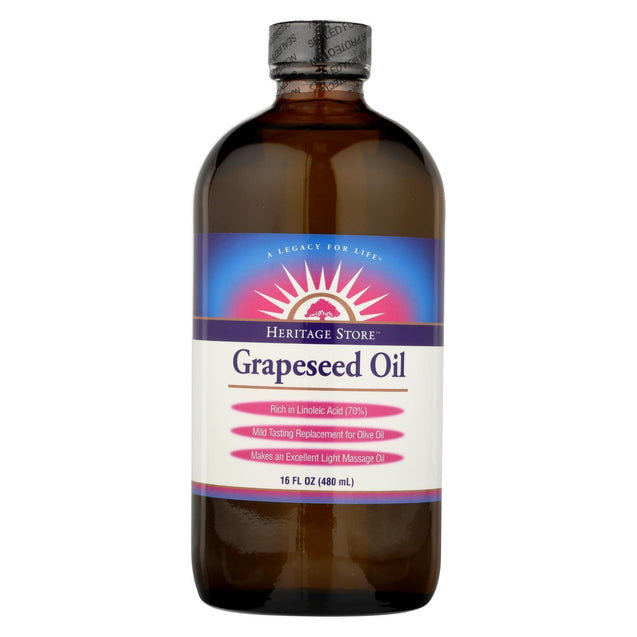 Heritage Products Grapeseed Oil - 16 Fl Oz - RubertOrganics