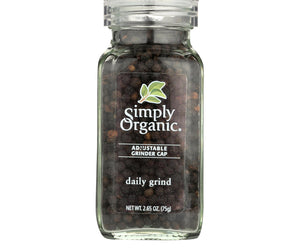 Simply Organic Daily Grind Black Peppercorns - Organic - Grinder - 3 Oz