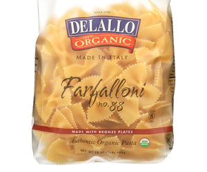 Delallo - Organic Farfalloni Pasta - Case Of 16 - 1 Lb. - RubertOrganics