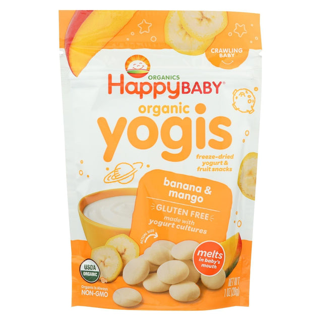 Happy Baby Happymelts Organic Yogurt Snacks For Babies And Toddlers Banana Mango - 1 Oz - Case Of 8 - RubertOrganics