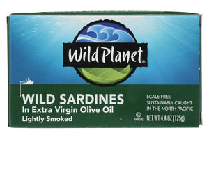 Wild Planet Wild Sardines In Extra Virgin Olive Oil - Case Of 12 - 4.375 Oz.