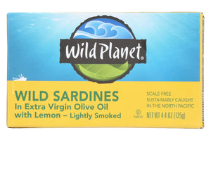 Wild Planet Sardines In Oil - Lemon - Case Of 12 - 4.375 Oz.