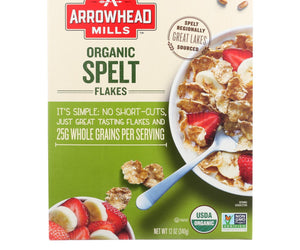 Arrowhead Mills - Organic Spelt Flakes - Case Of 12 - 12 Oz. - RubertOrganics