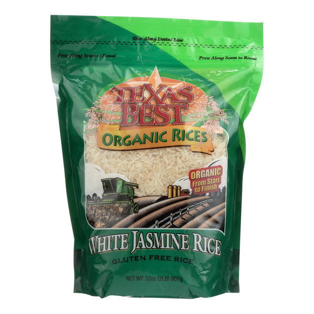 Texas Best Organics Rice - Organic - Jasmine White - 32 Oz - Case Of 6