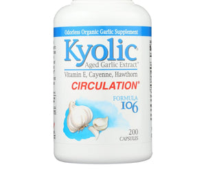 Kyolic Aged Garlic Extract Healthy Heart Formula 106 - 200 Capsules - RubertOrganics