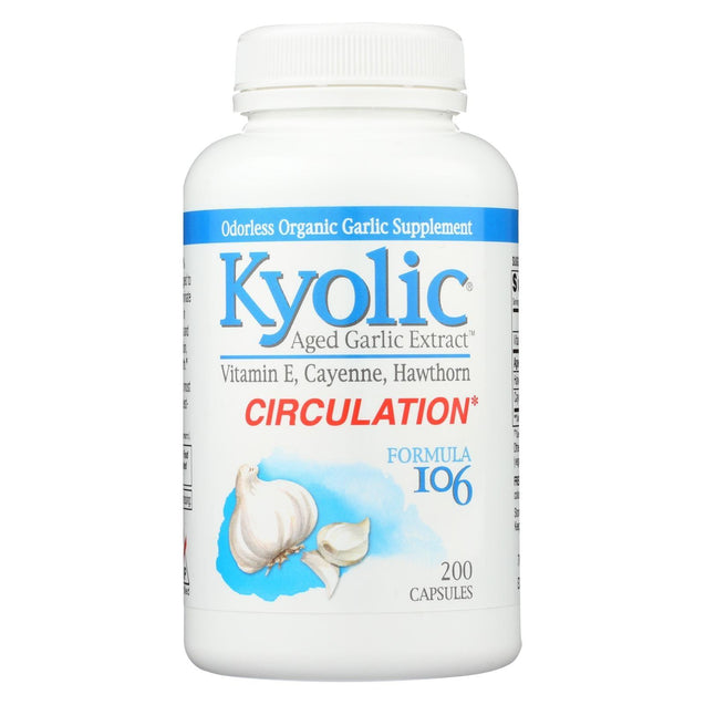 Kyolic Aged Garlic Extract Healthy Heart Formula 106 - 200 Capsules - RubertOrganics