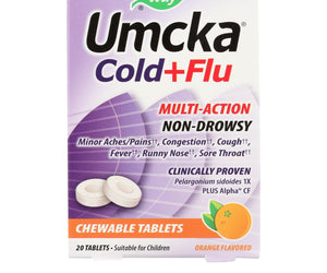 Nature's Way Umcka Cold &amp; Flu Orange Chewable - 20 Count - RubertOrganics