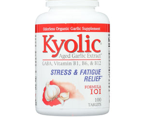 Kyolic Aged Garlic Extract Stress And Fatigue Relief Formula 101 - 100 Tablets - RubertOrganics