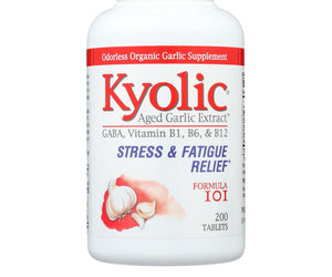 Kyolic Aged Garlic Extract Stress And Fatigue Relief Formula 101 - 200 Tablets - RubertOrganics