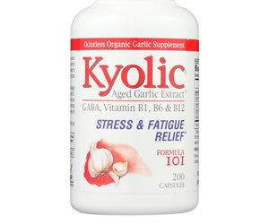 Kyolic Aged Garlic Extract Stress And Fatigue Relief Formula 101 - 200 Capsules - RubertOrganics