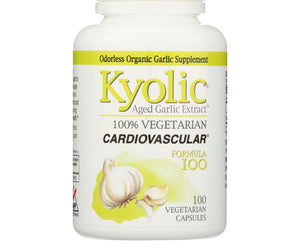 Kyolic Aged Garlic Extract Vegetarian Cardiovascular Formula 100 - 100 Vegetarian Capsules - RubertOrganics