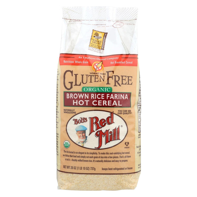 Bob's Red Mill - Organic Brown Rice Farina Creamy Rice Hot Cereal - 26 Oz - Case Of 4 - RubertOrganics
