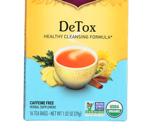 Yogi Detox Herbal Tea Caffeine Free - 16 Tea Bags - Case Of 6