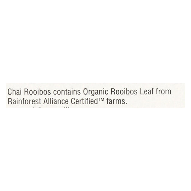 Yogi Organic Herbal Tea Caffeine Free Chai Rooibos - 16 Tea Bags - Case Of 6