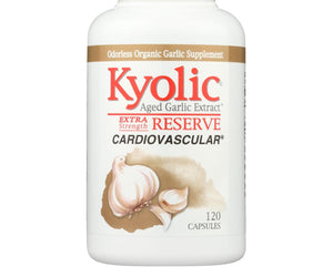 Kyolic Aged Garlic Extract Cardiovascular Extra Strength Reserve - 120 Capsules - RubertOrganics