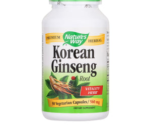Nature's Way Korean Ginseng Root - 50 Capsules - RubertOrganics