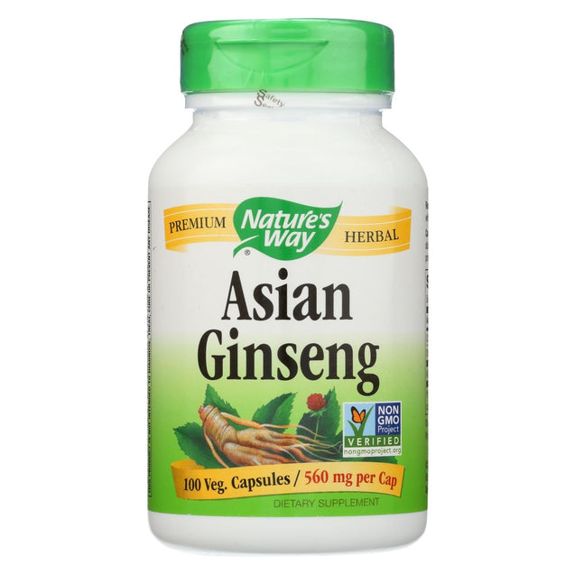 Nature's Way Korean Ginseng Root - 100 Capsules - RubertOrganics