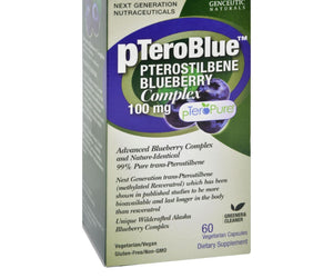Genceutic Naturals Pteroblue Pterostilbene - 100 Mg - 60 Vcaps - RubertOrganics