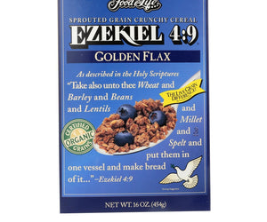 Food For Life Baking Co. Cereal - Organic - Ezekiel 4-9 - Sprouted Whole Grain - Golden Flax - 16 Oz - Case Of 6 - RubertOrganics