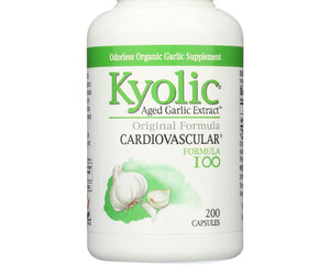 Kyolic Aged Garlic Extract Cardiovascular Formula 100 - 200 Capsules - RubertOrganics