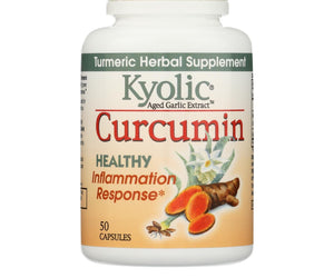 Kyolic Aged Garlic Extract Curcumin Healthy Inflammation Response - 50 Capsules - RubertOrganics