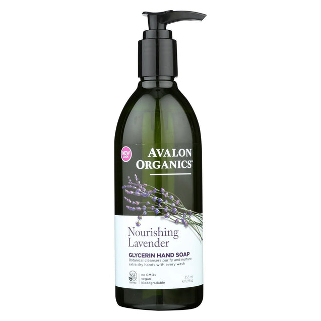 Avalon Organics Glycerin Liquid Hand Soap Lavender - 12 Fl Oz - RubertOrganics