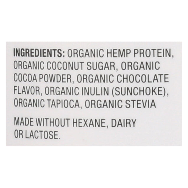 Nutiva Organic Hemp Shake Chocolate - 16 Oz - RubertOrganics