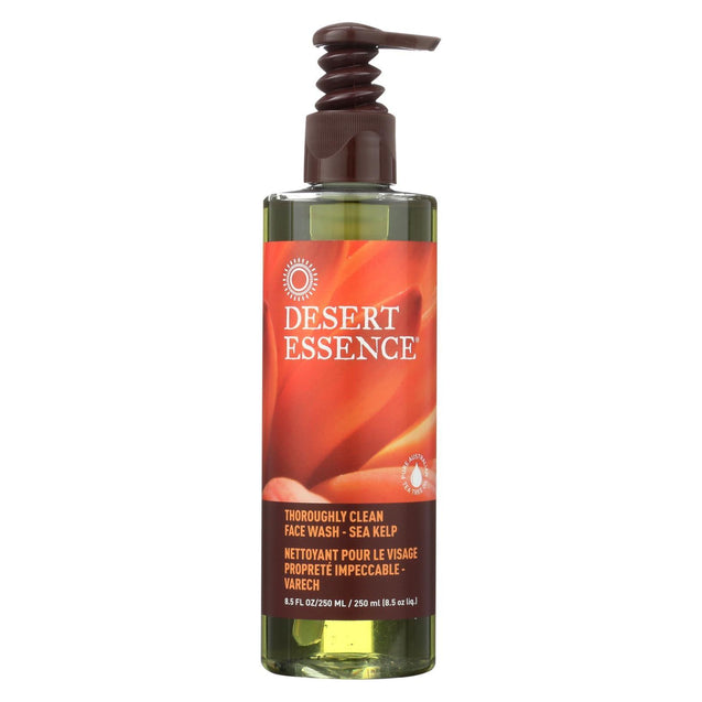 Desert Essence Thoroughly Clean Face Wash With Eco Harvest Tea Tree Oil And Sea Kelp - 8.5 Fl Oz - RubertOrganics