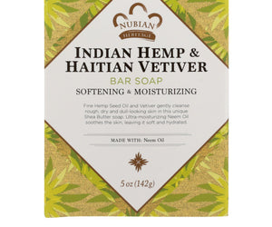Nubian Heritage Bar Soap Indian Hemp And Haitian Vetiver - 5 Oz - RubertOrganics