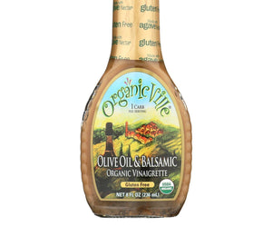 Organic Ville Organic Vinaigrette - Olive Oil And Balsamic - Case Of 6 - 8 Fl Oz. - RubertOrganics