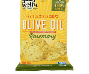 Good Health Kettle Chips - Olive Oil Rosemary - Case Of 12 - 5 Oz. - RubertOrganics