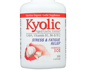 Kyolic Aged Garlic Extract Stress And Fatigue Relief Formula 101 - 300 Capsules - RubertOrganics