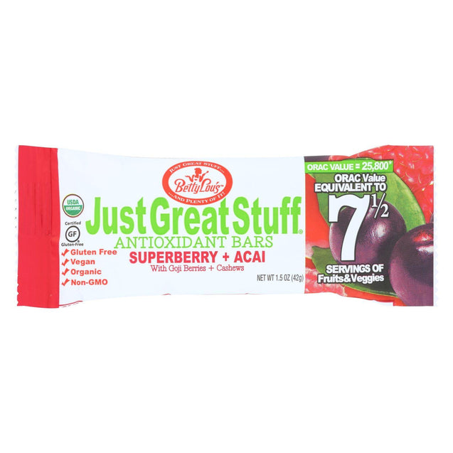 Betty Lou's Bar - Organic Superberry Acai - Case Of 12 - 1.5 Oz - RubertOrganics