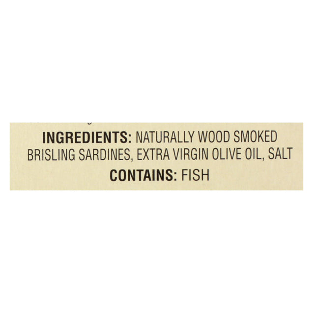 Crown Prince Brisling Sardines In Extra Virgin Olive Oil - Case Of 12 - 3.75 Oz. - RubertOrganics