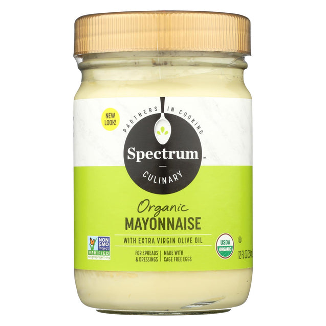 Spectrum Naturals Organic Olive Oil Mayonnaise - Case Of 12 - 12 Oz.