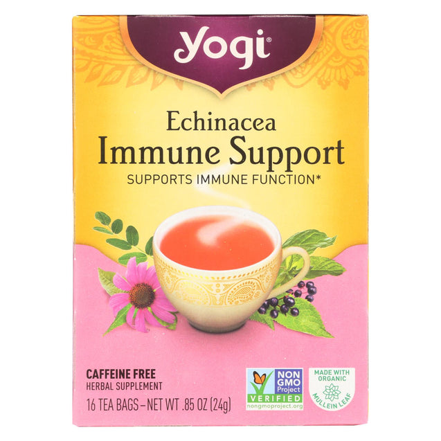 Yogi Tea Echinacea Immune Support - Caffeine Free - 16 Tea Bags