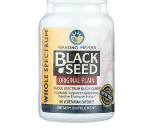 Amazing Herbs Black Seed - 100 Capsules - RubertOrganics