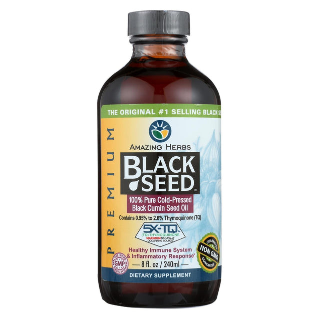 Amazing Herbs Black Seed Oil - 8 Fl Oz - RubertOrganics