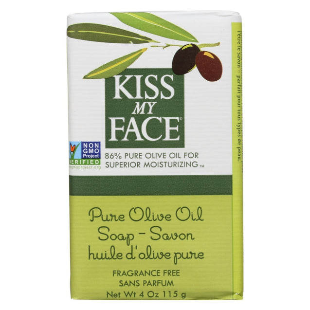 Kiss My Face Bar Soap Pure Olive Oil Fragrance Free - 4 Oz - RubertOrganics